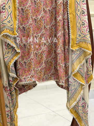 Floral Embroidered Unstitched Suit