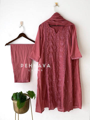 Embroidered Panel Imported Ensemble-13154