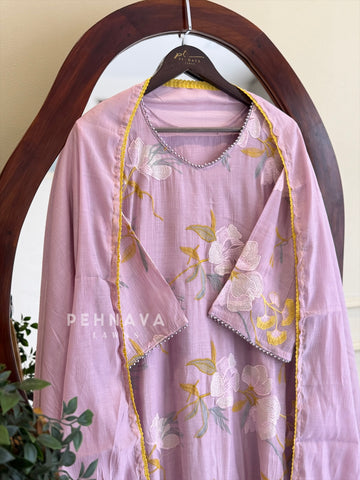 Floral Embroidered Suit Set