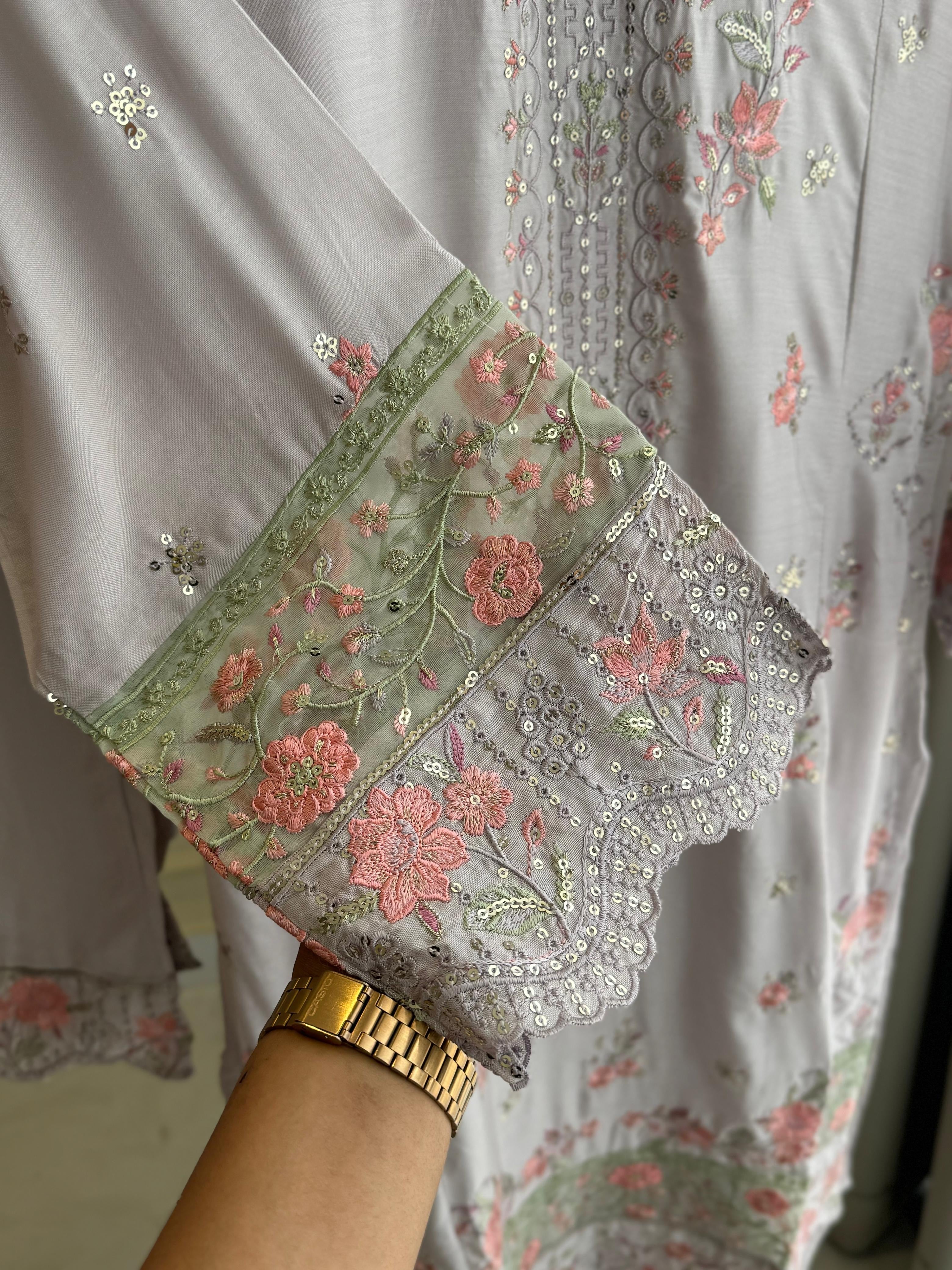 Premium Pure Lawn Embroidered Suit - 01