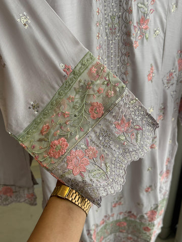 Premium Pure Lawn Embroidered Suit - 01