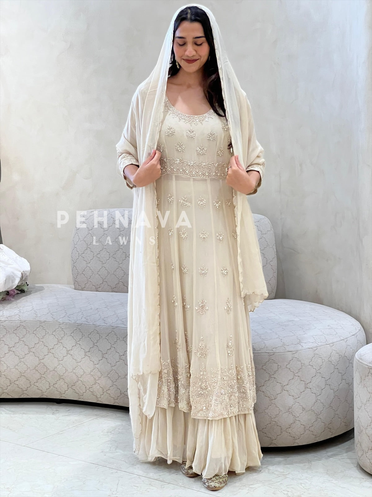 Heavy Handworked Anarkali Suit-6308