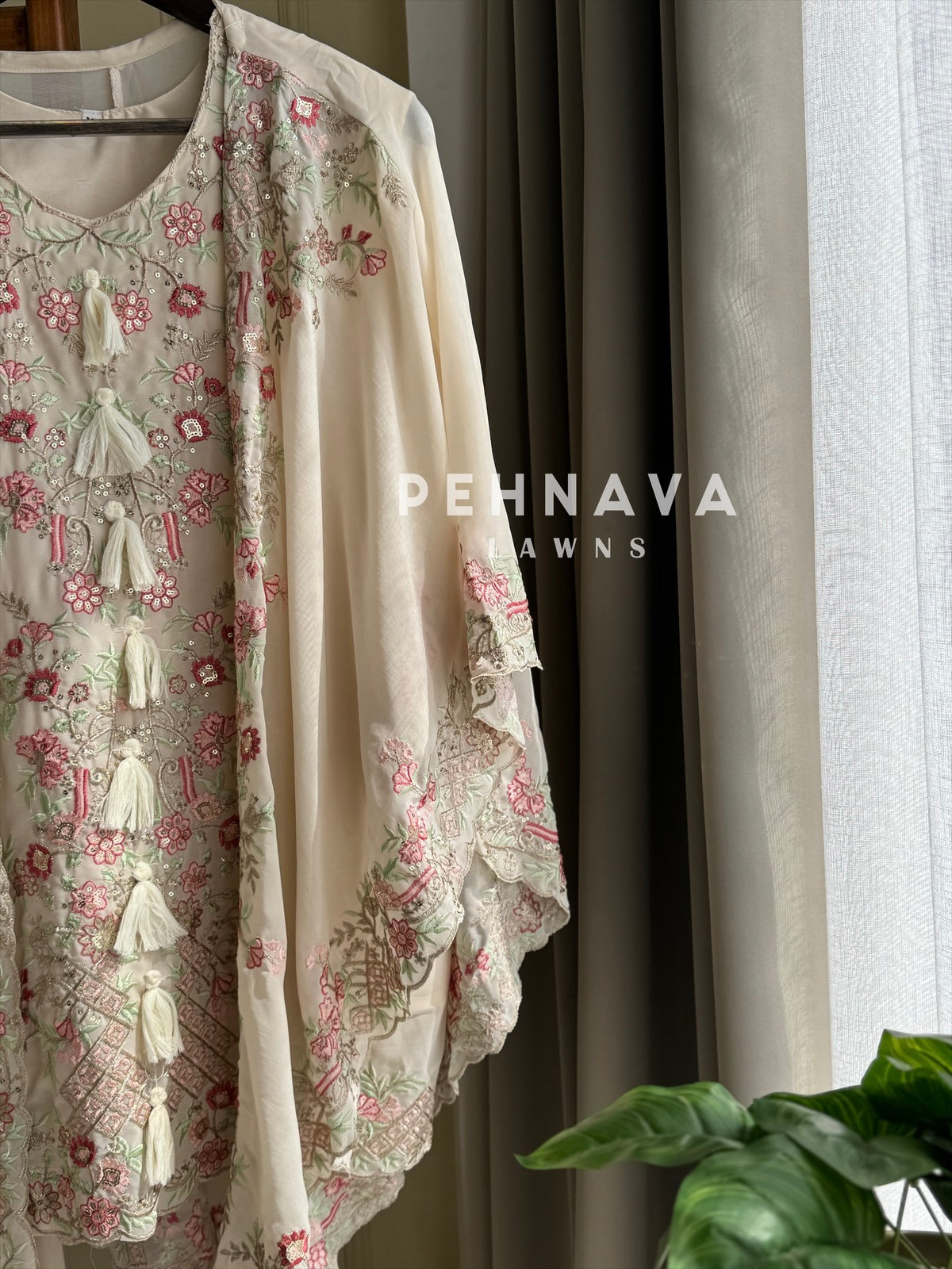 Georgette Party wear Tassel Detail Suit