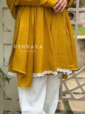 Floral Detailed Tunic set B215 - Pehnava Lawns