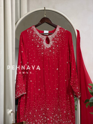 Premium Sequins Sharara Suit