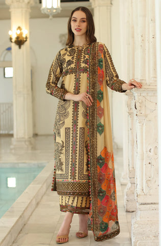 3-PC UNSTITCHED EMBROIDERED LAWN COLLECTION AN5-04