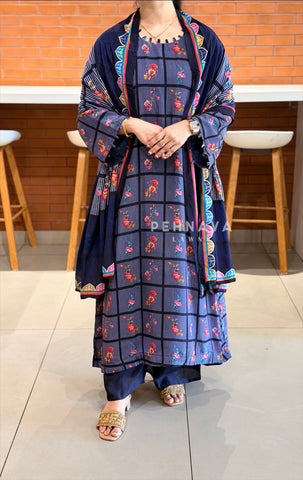 Printed Crepe Suit Set 5066