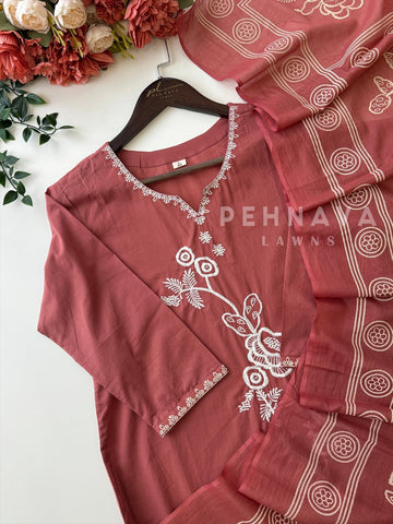 Cotton Embroidered Suit-3029 - Pehnava Lawns