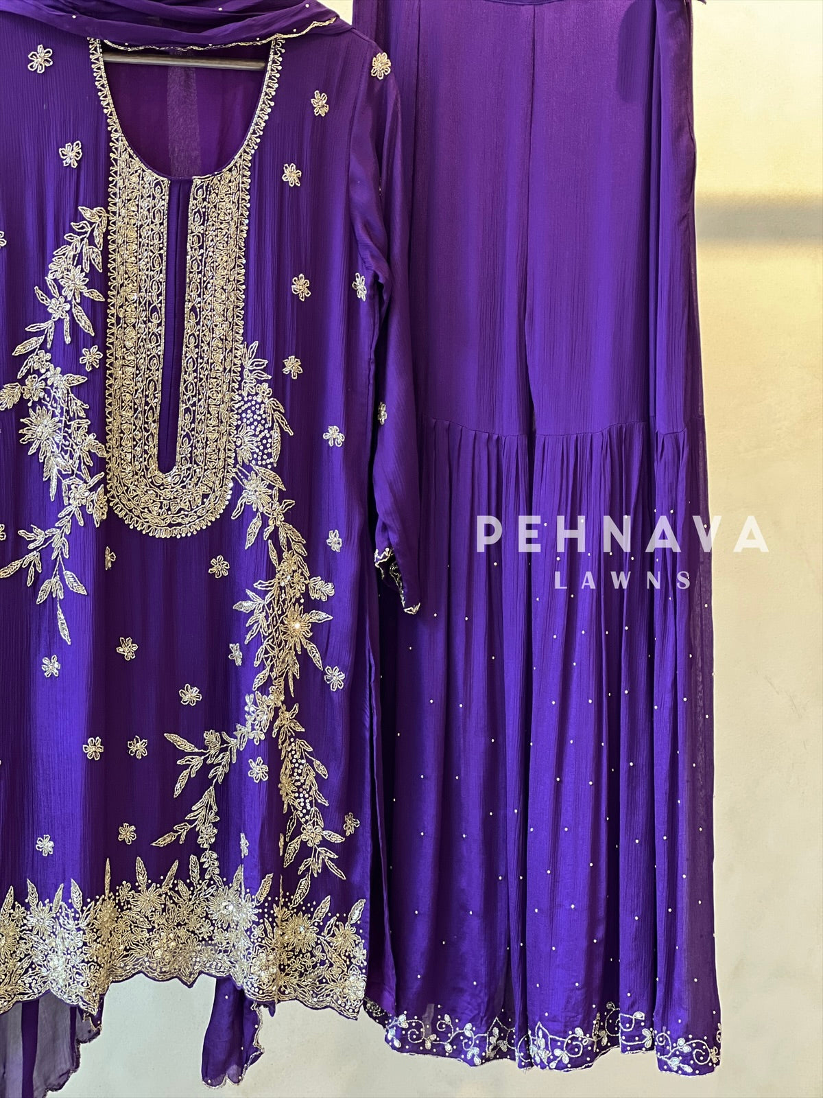 Premium hand worked sharara suit
