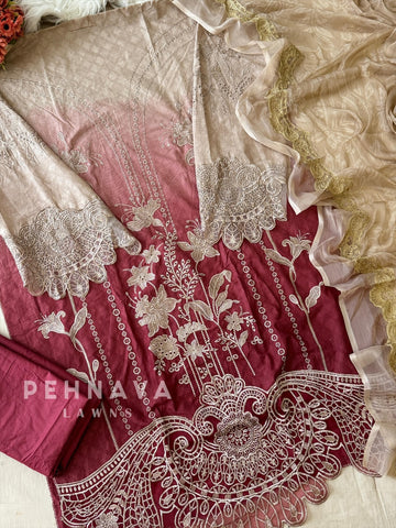 Cut work Unstitched Suit 1831 - Pehnava Lawns