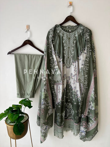 Embroidered Lawns Suit-206 - Pehnava Lawns