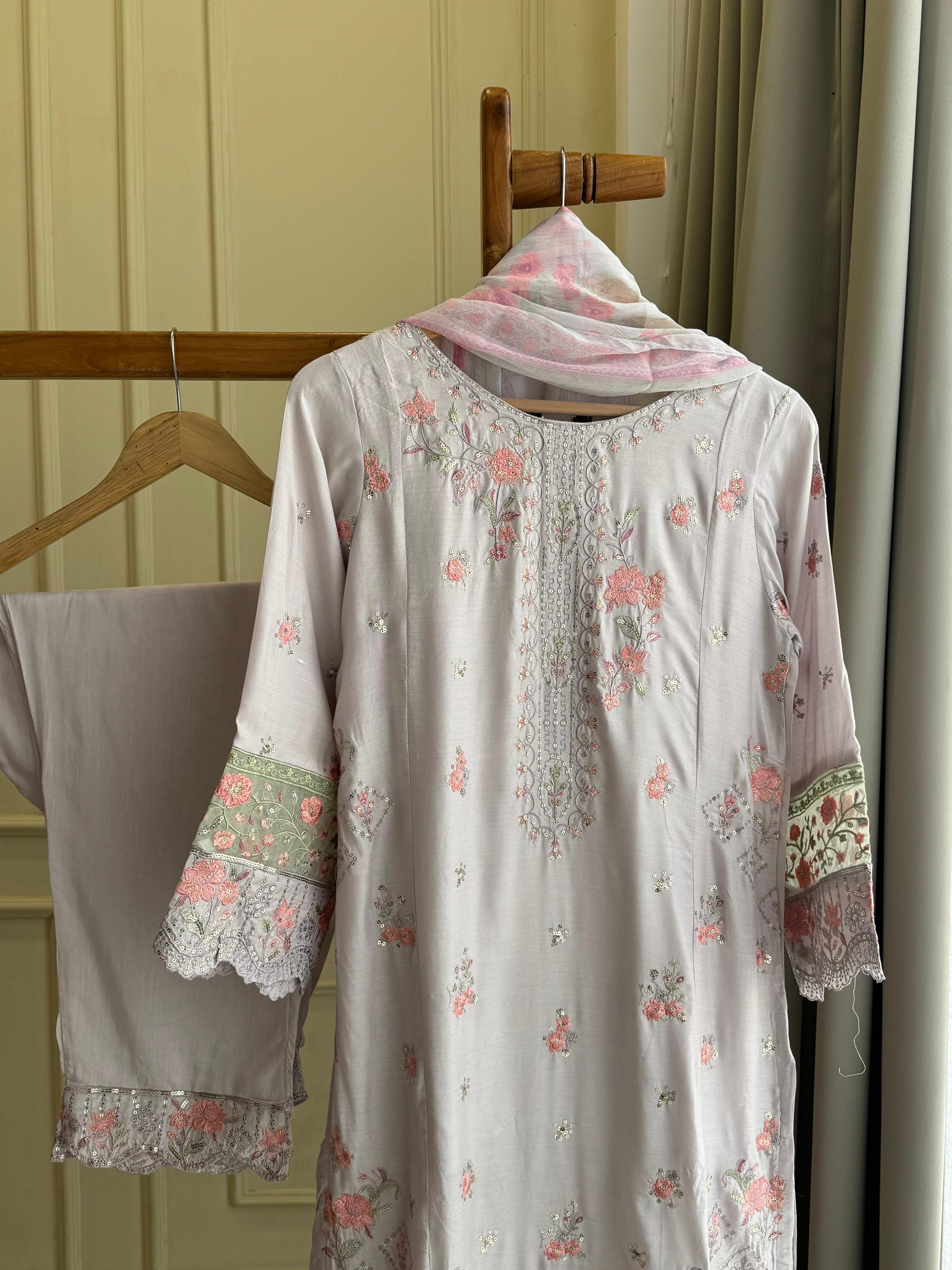 Premium Pure Lawn Embroidered Suit - 01