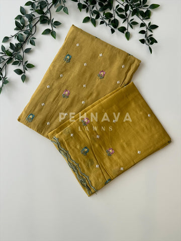 Chanderi Embroidered Suit-12713