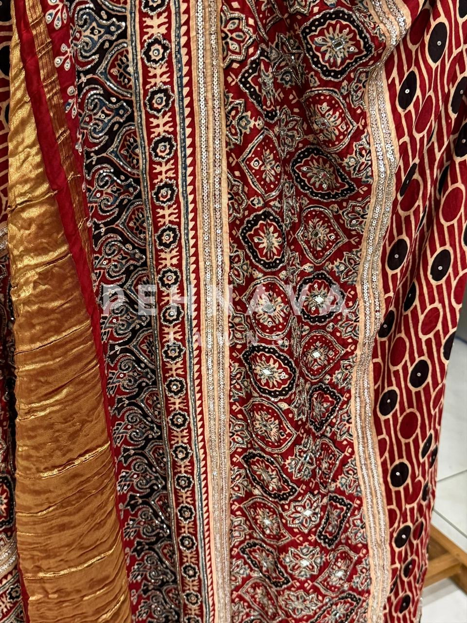 Ajrak Printed Unstitched Suit