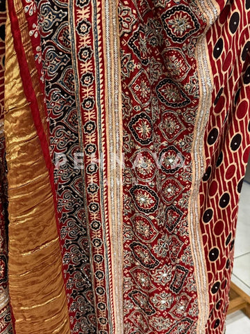 Ajrak Printed Unstitched Suit