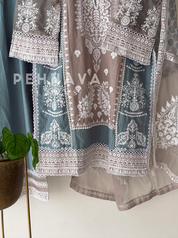 Cotton Embroidered Three Piece Set-5517