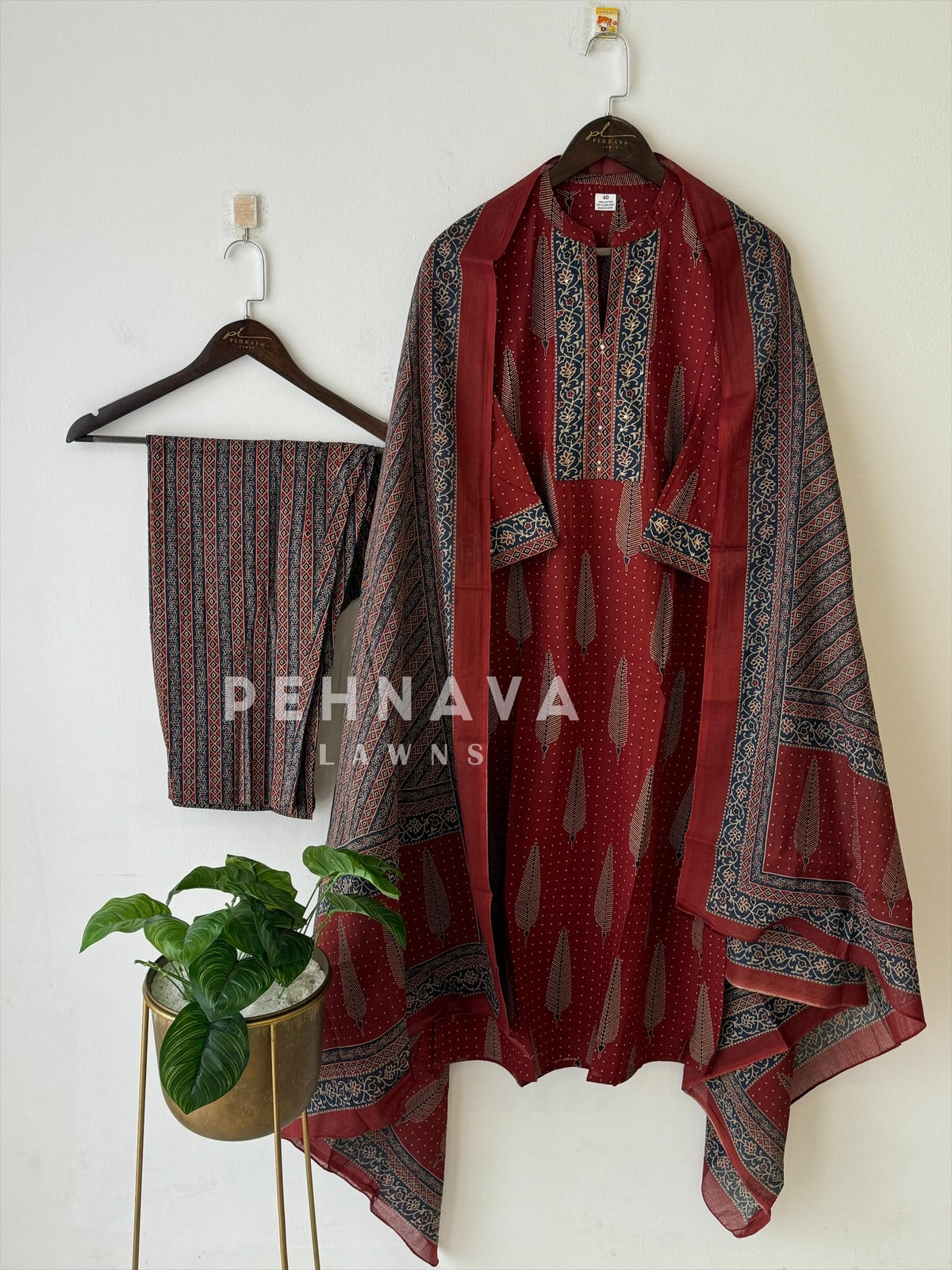Classic Work Print Suit-No.11/3 - Pehnava Lawns
