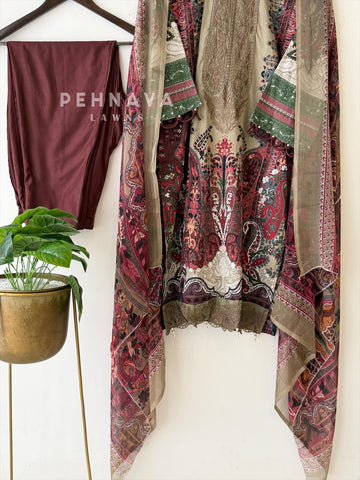 Printed Unstitched Suit-1751 - Pehnava Lawns