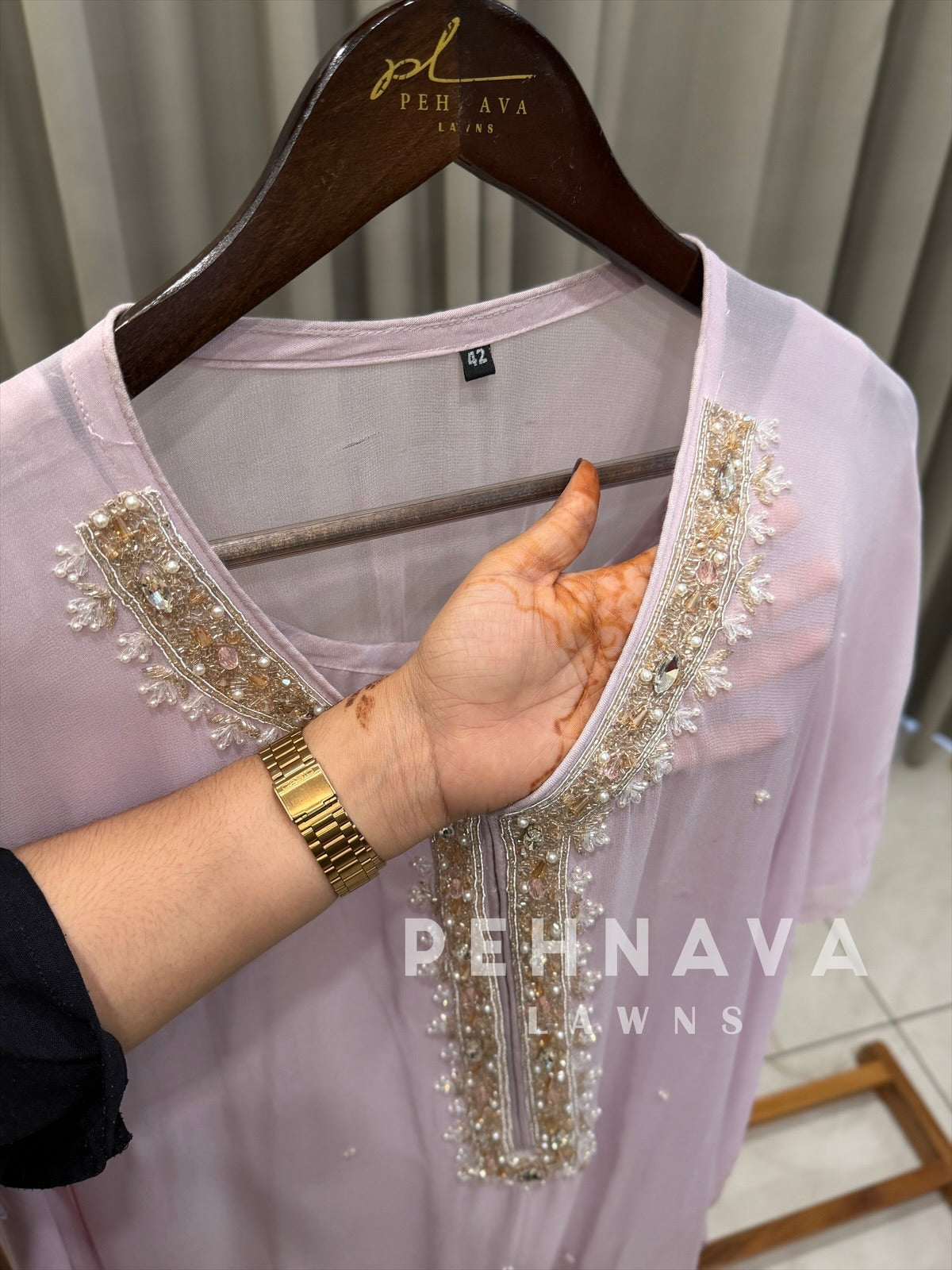 Beaded Yoke Kaftan