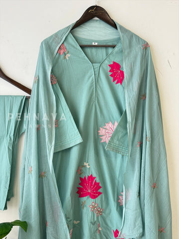 Aplique Detailed cotton Three-Piece Suit SN 3427 DJ3