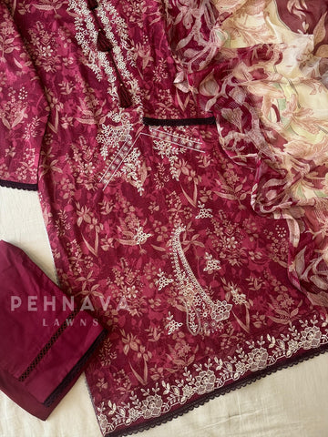 Cotton Floral Print Suit Set 1402