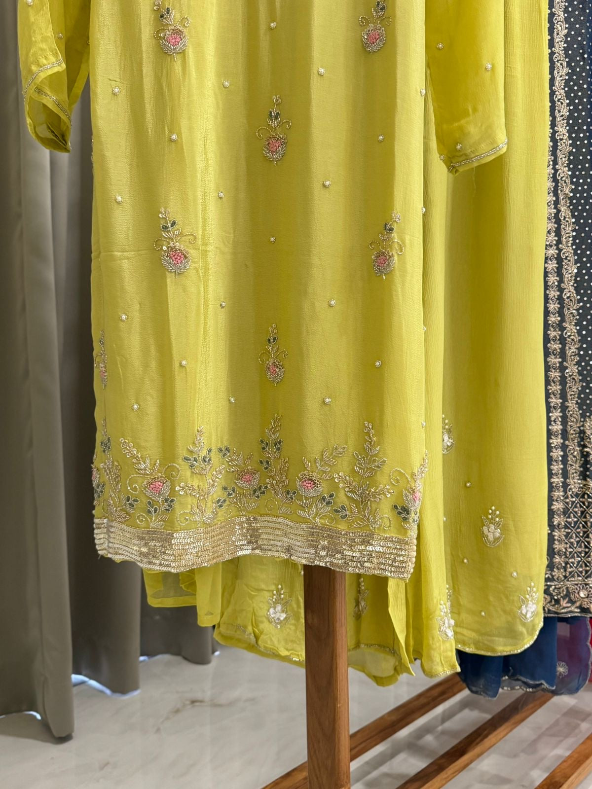 Chinnon handworked suit with Sharara Bottom