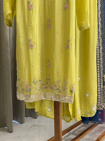 Chinnon handworked suit with Sharara Bottom