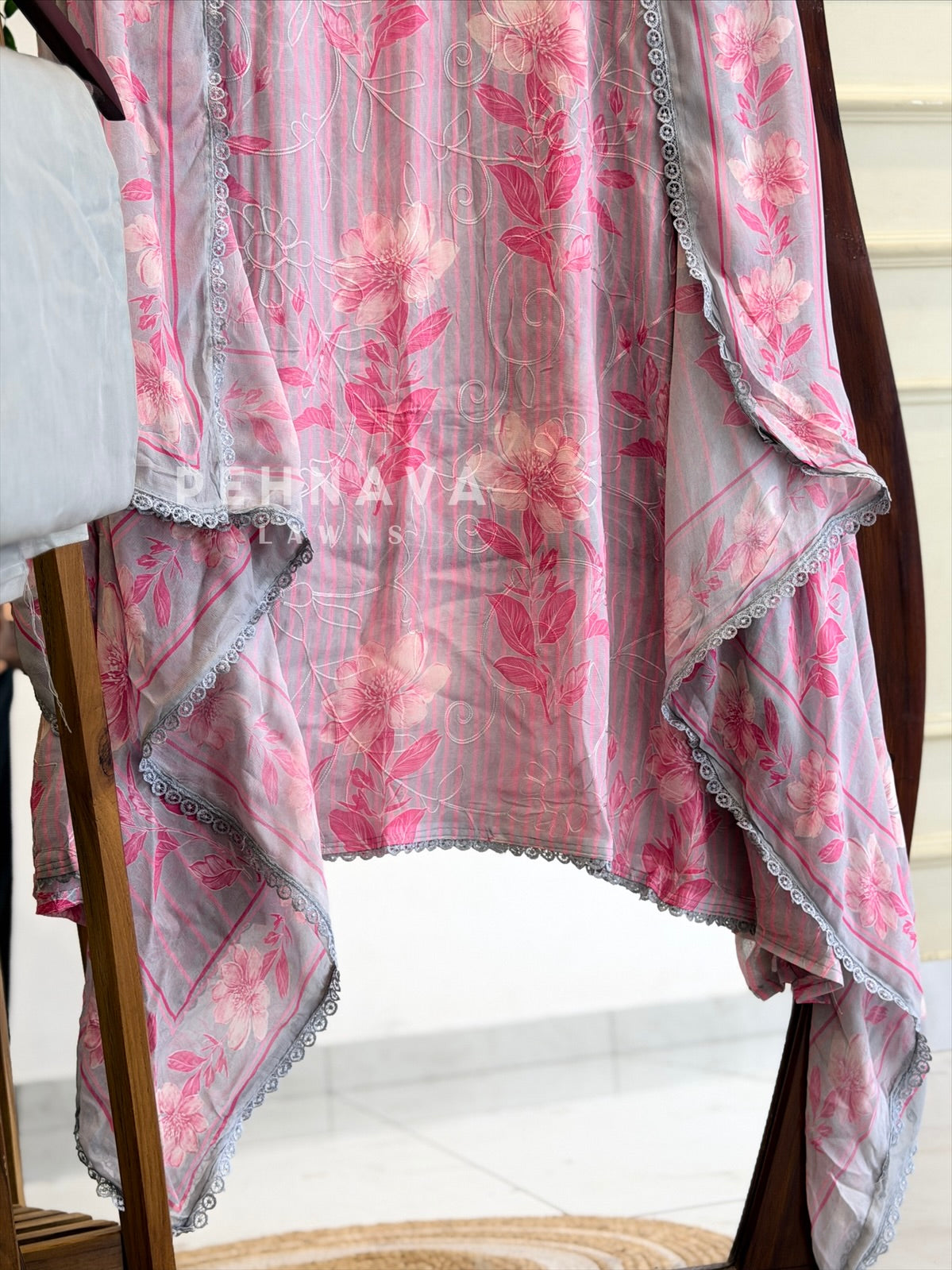 Floral Embroidered Unstitched Suit