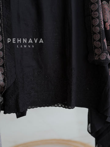 Paisley Embroidered Unstitched Ensemble L -82