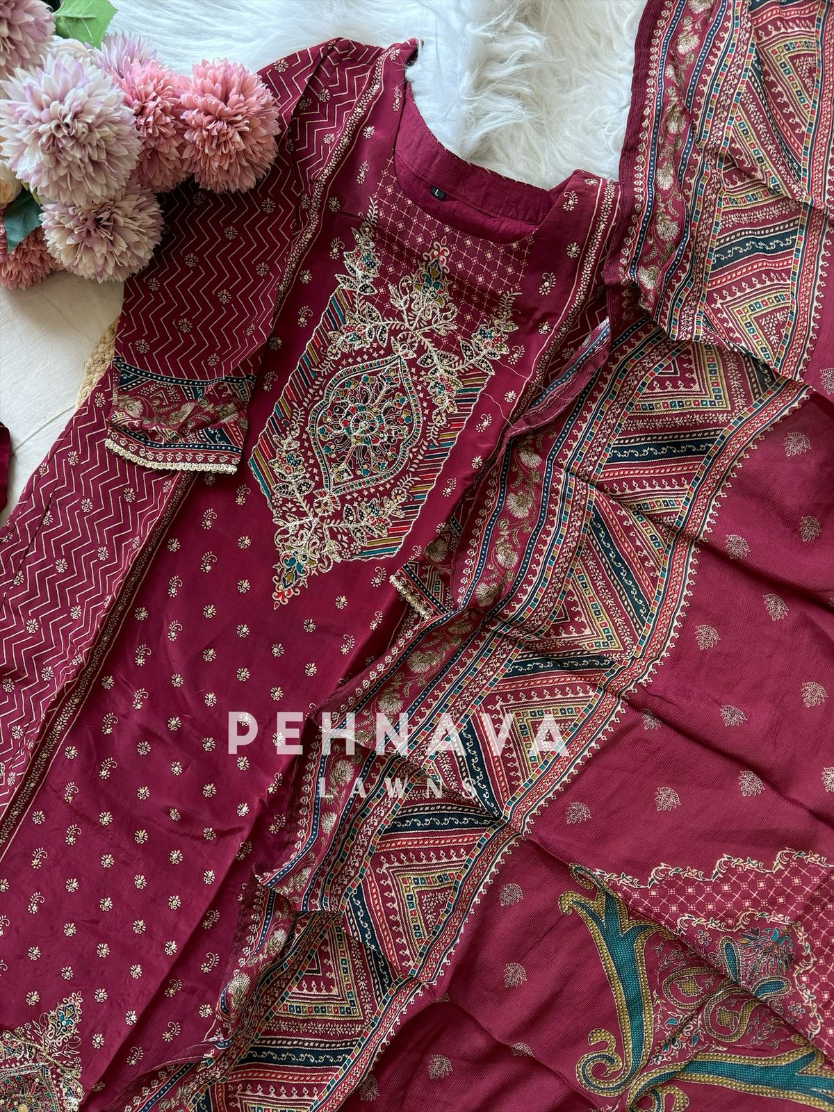 Fashionable Crepe Suit-158