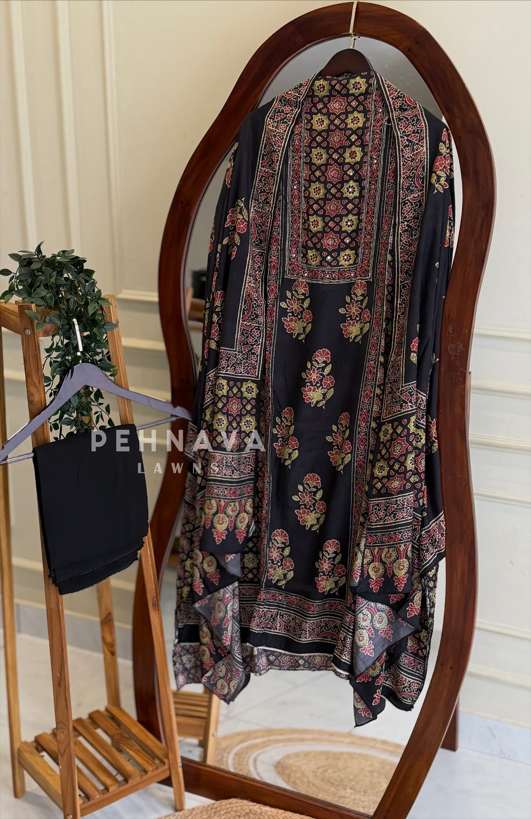Ajrak Printed Unstitched Suit