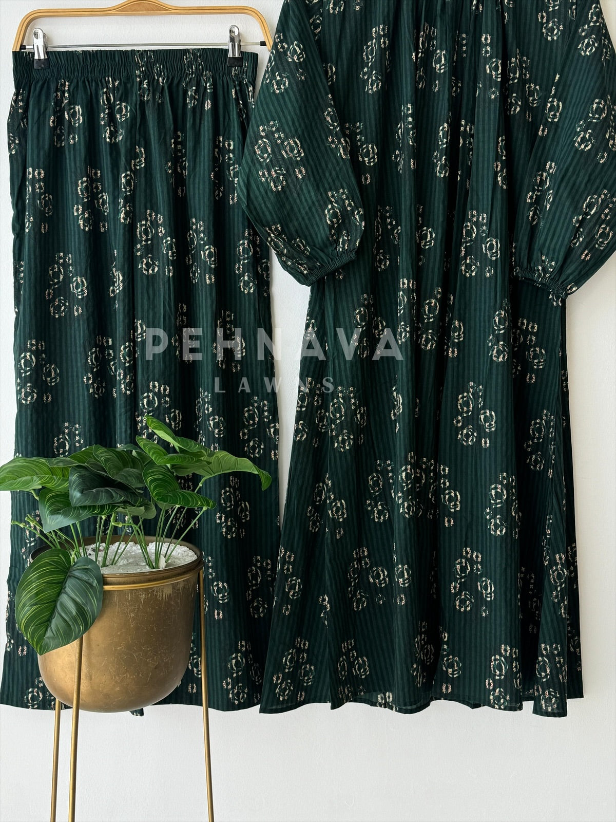 Bloom Stripe Co-ord Set - Pehnava Lawns