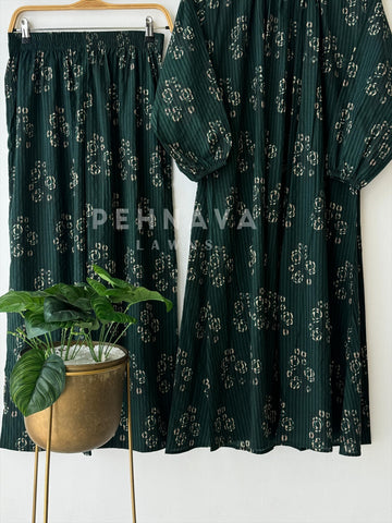 Bloom Stripe Co-ord Set - Pehnava Lawns