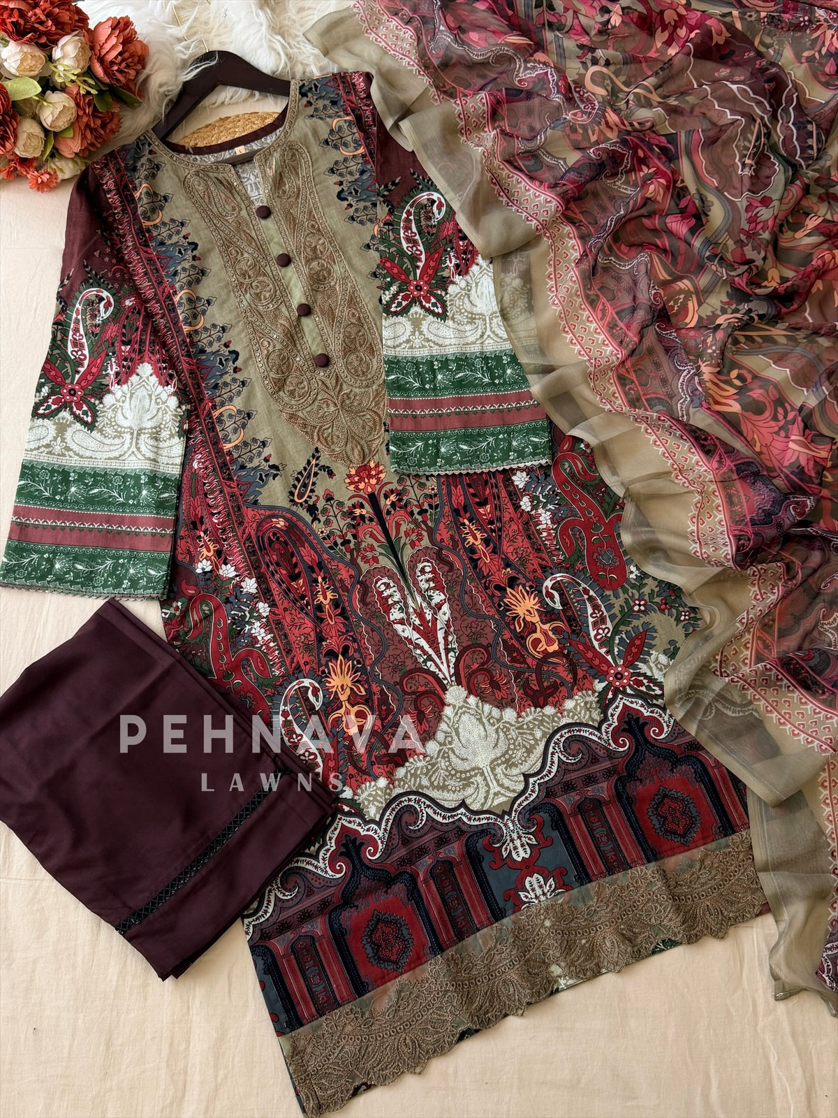 Printed Unstitched Suit-1751