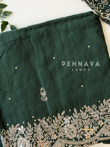 Chanderi Handworked Unstitched Suit-18566