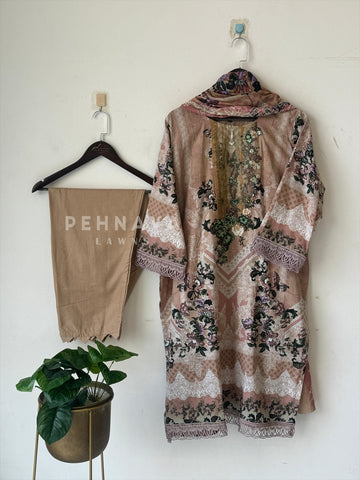 Signature Lawn Suit-1505 - Pehnava Lawns