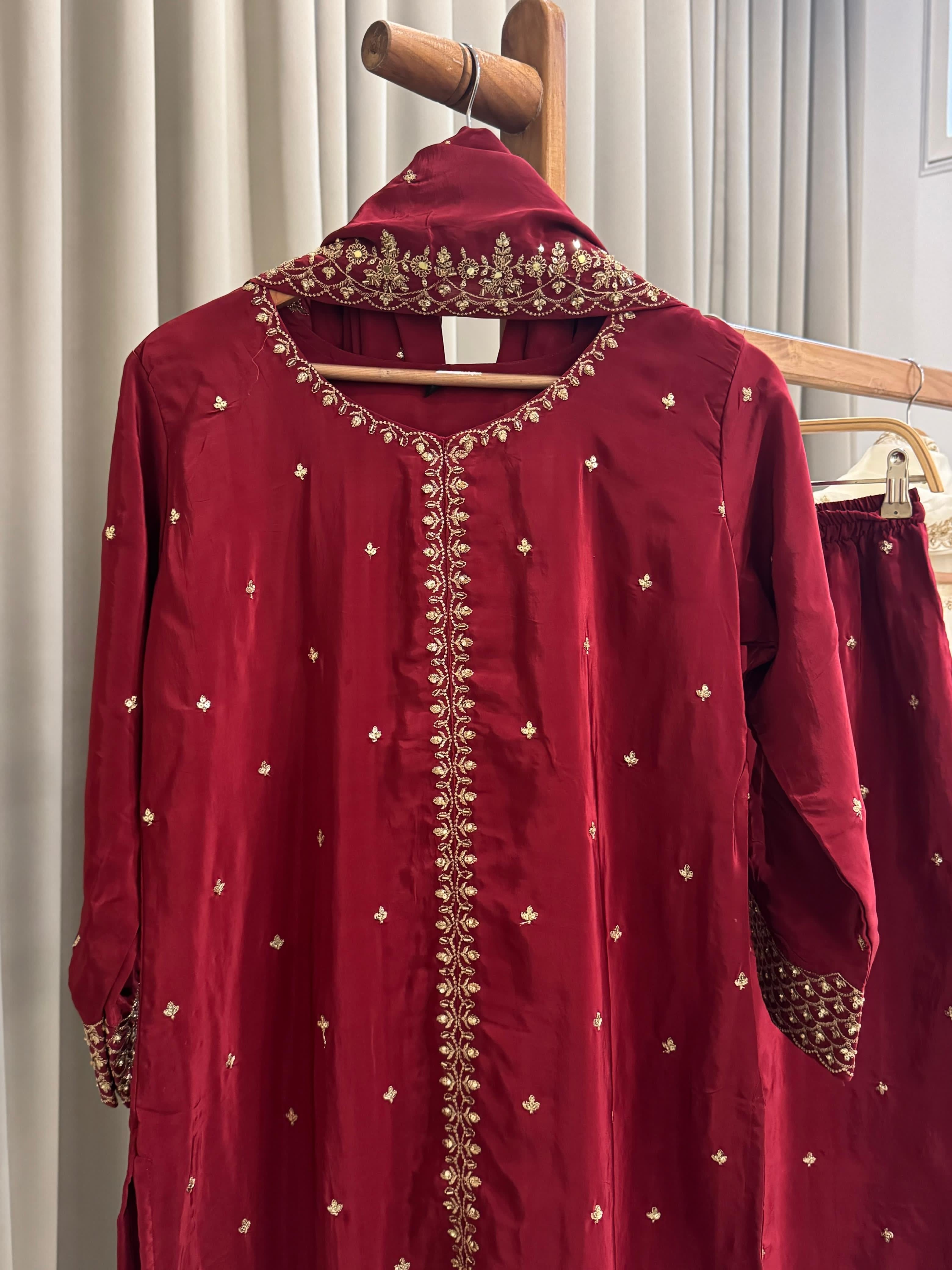 Premium Crepe suit with Handwork detailings