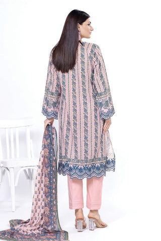 Khaadi Unstitched embroidered Lawn suit-0103