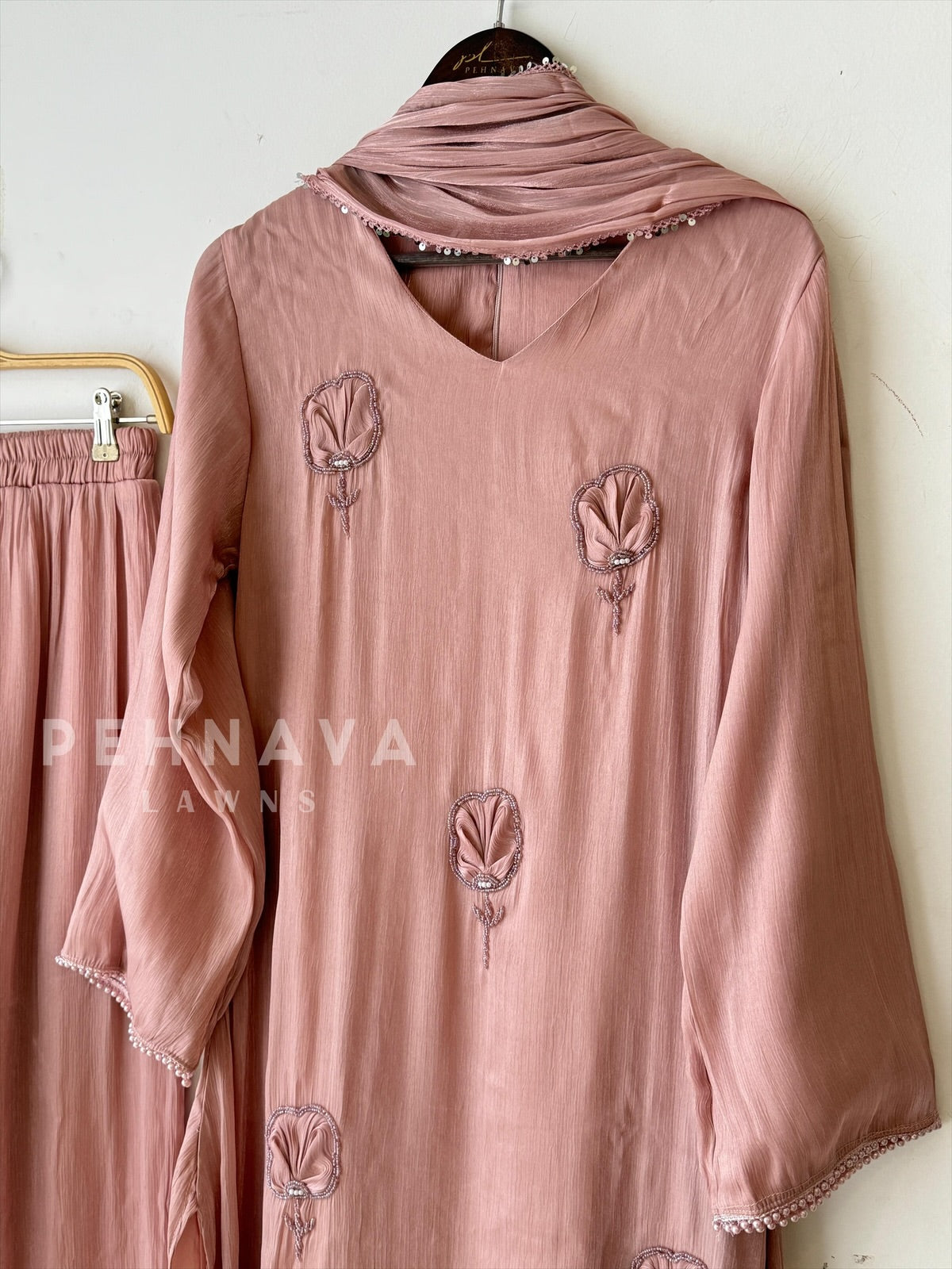Shimmer A-line 3 peice Suit-3617 - Pehnava Lawns