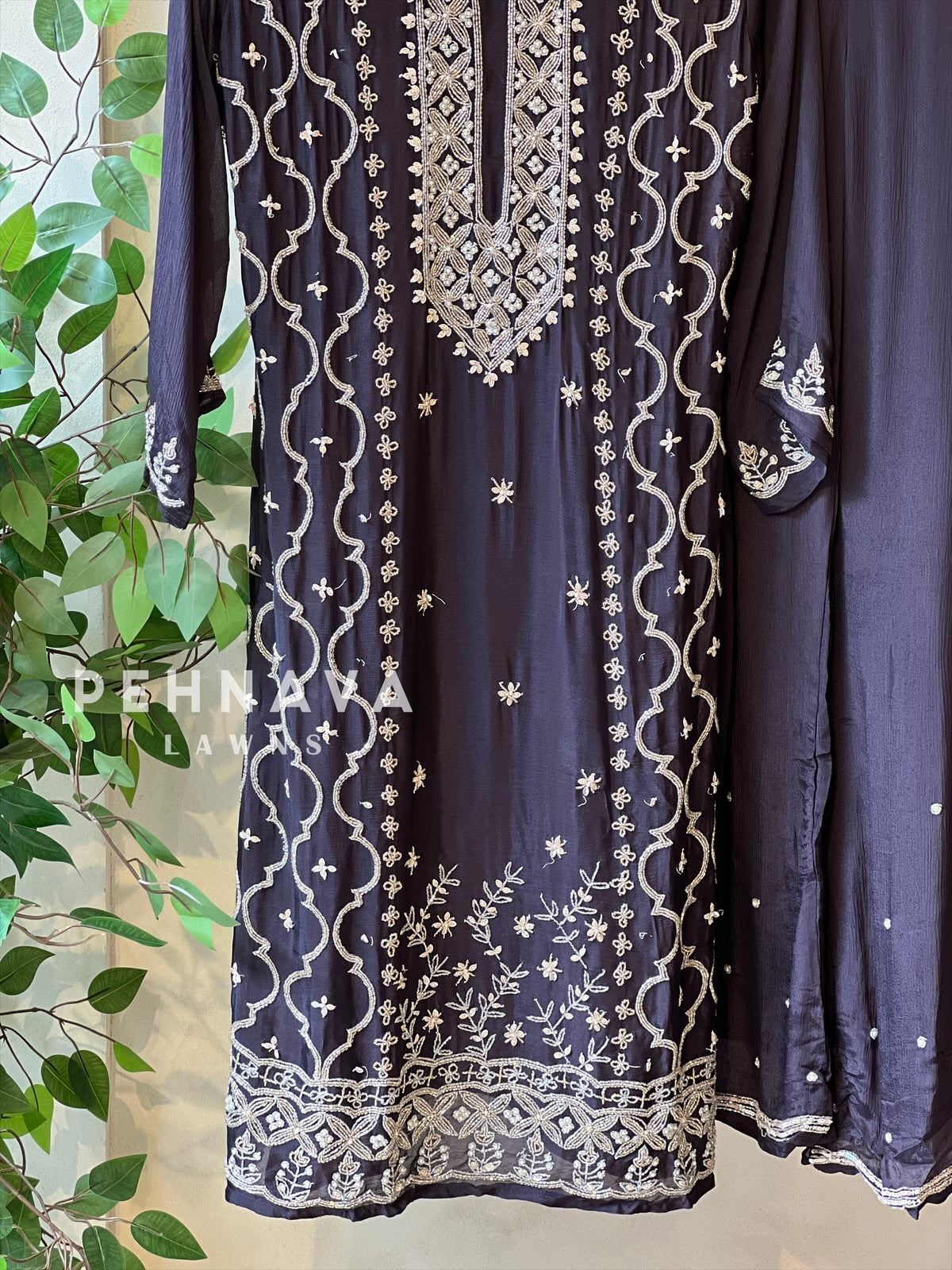 Heavily Handworked bottom with Pure Chiffon Dupata