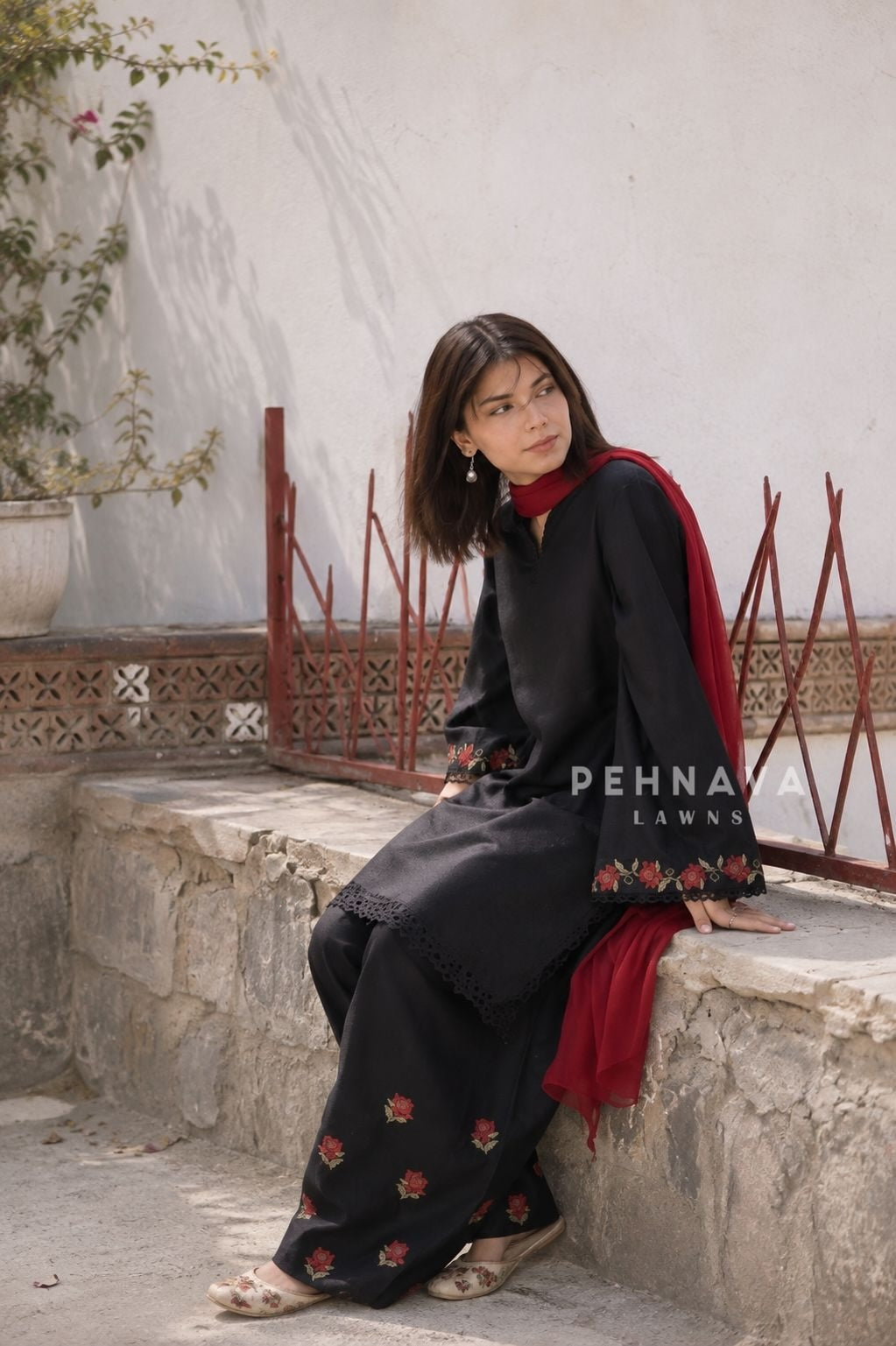 Floral Embroidered Farshi Salwar