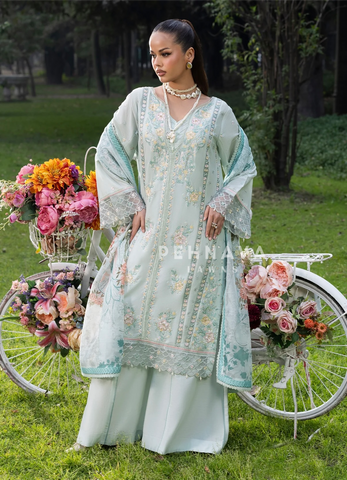 Zarqun Premium Cotton Embroidered Ensemble