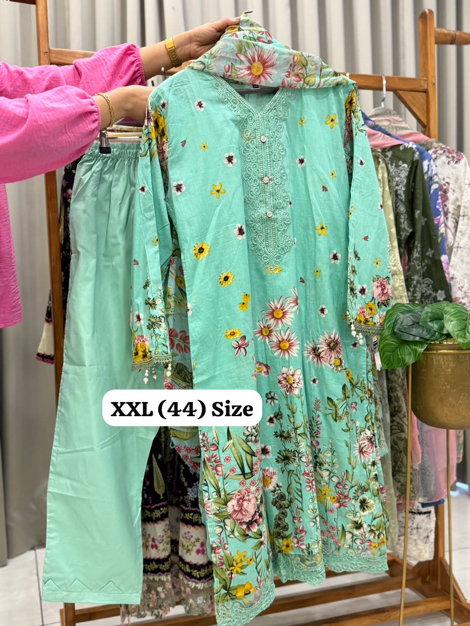 Signature Embroidered Three Piece Set
