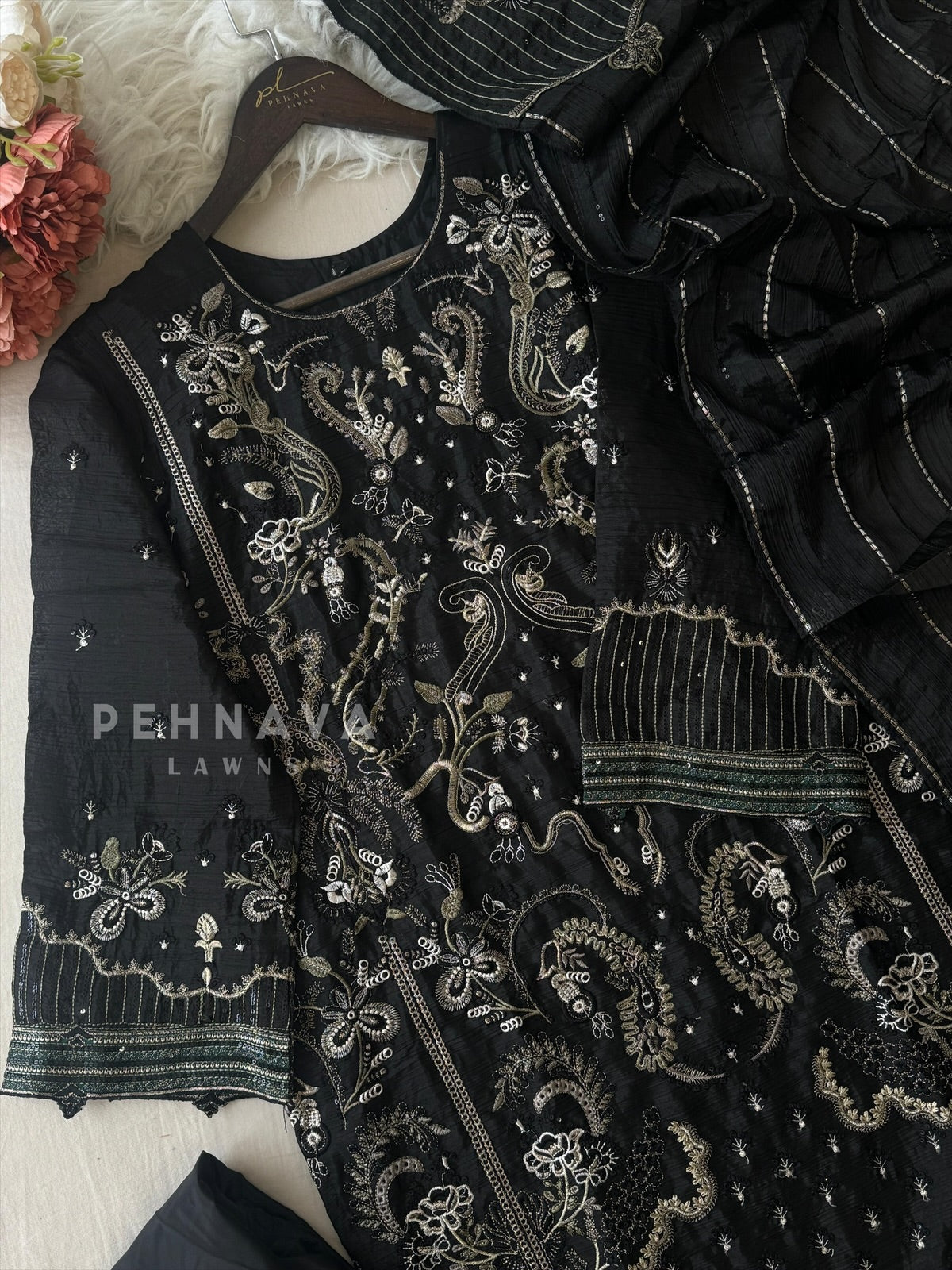 Heavy Embroidery Chiffon Suit
