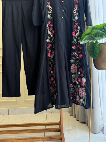 Hand Embroidery Cotton Panel Cut Cotton Suit