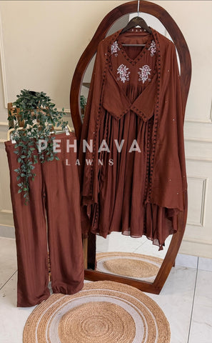 Lace-Trimmed Kurta Set
