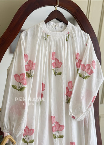 Halter Neck Pleated Printed Suit Set