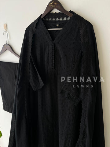 Cotacheck Embroidered Suit-Hkoba