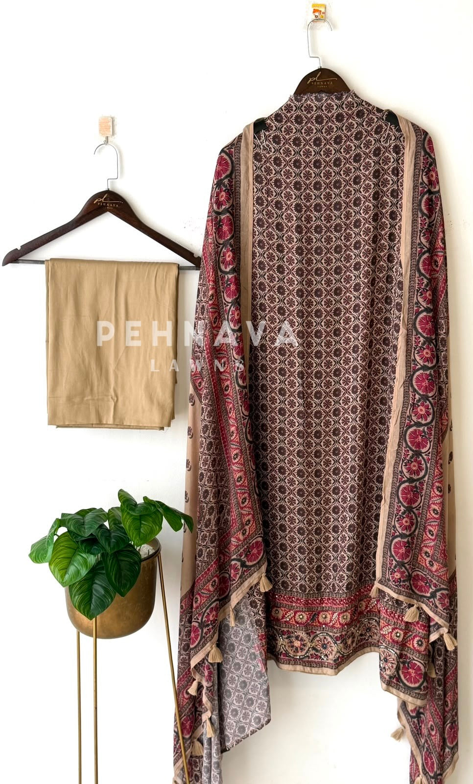 Ajrak Printed Unstitched Suit