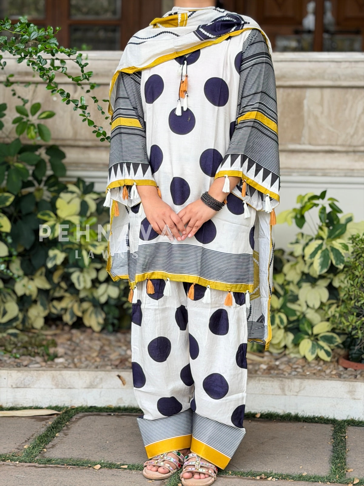 Polka Work Farshi Salwar